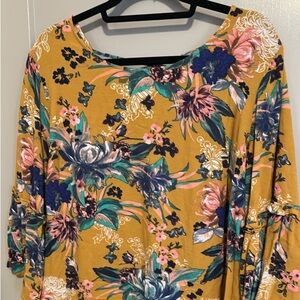 Ava & Viv Multicolor Floral Blouse